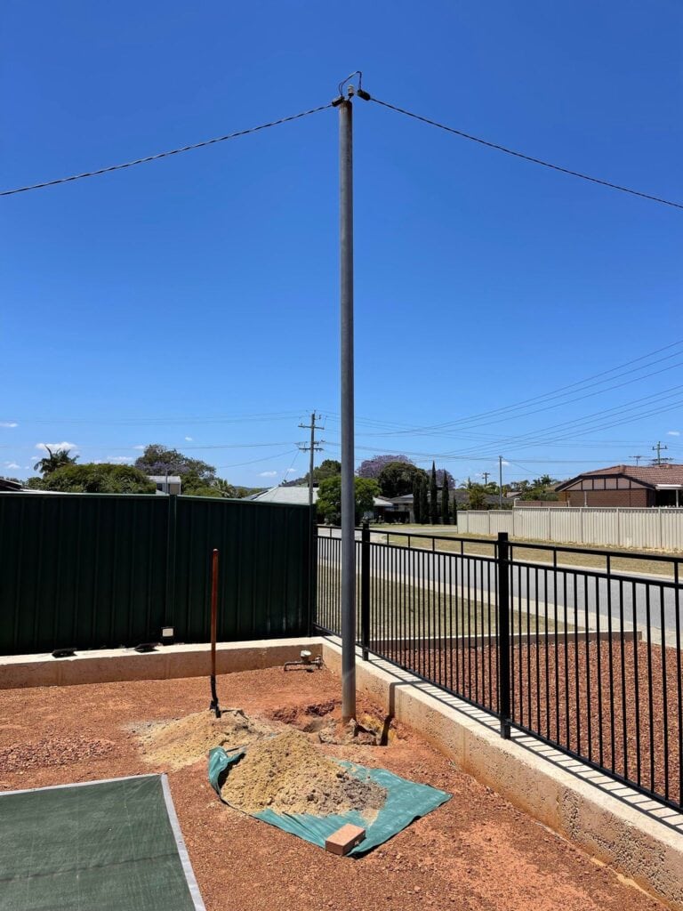 Private power pole installation services in Perth, WA