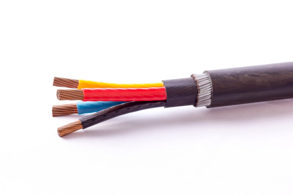 What is an armoured cable used for?